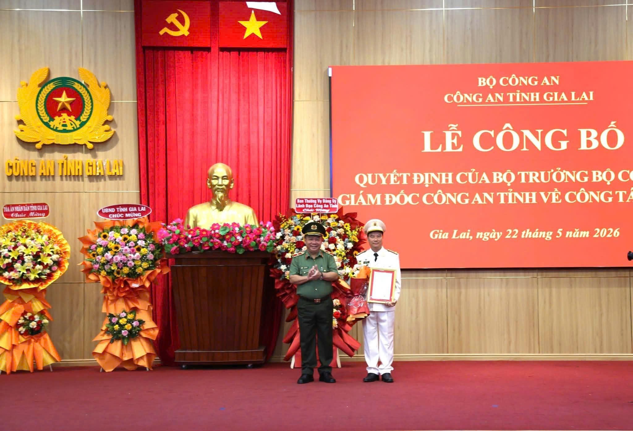 Công an tỉnh Gia Lai công bố các quyết định về công tác cán bộ, kiện toàn bộ máy lãnh đạo chỉ huy