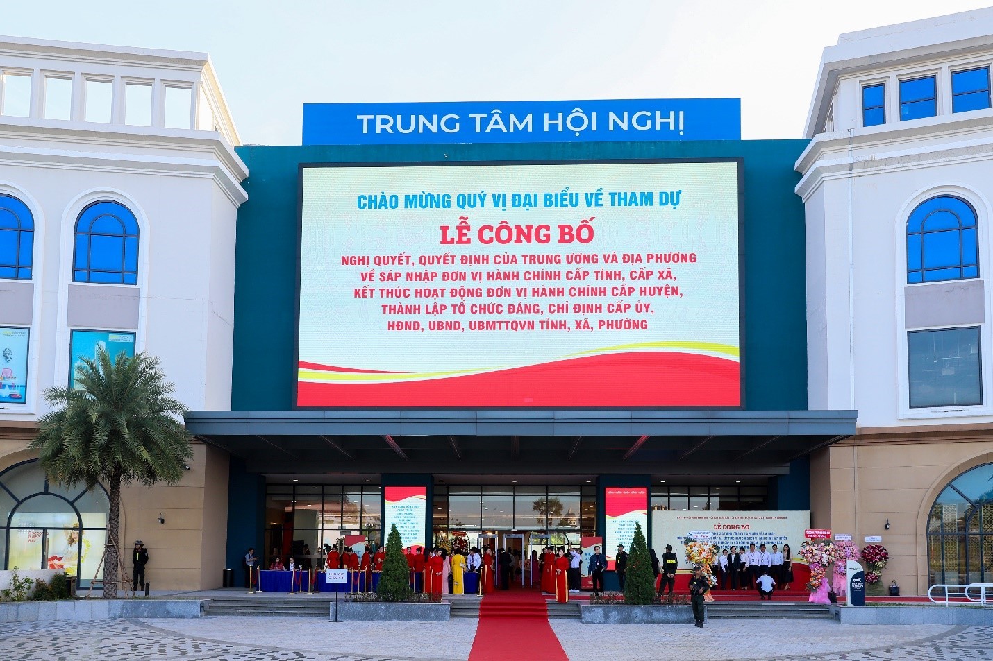 Trung tâm hội nghị quy mô và đẳng cấp tại Aqua City – nơi diễn ra sự kiện Lễ công bố Nghị quyết sáp nhập tỉnh Đồng Nai.