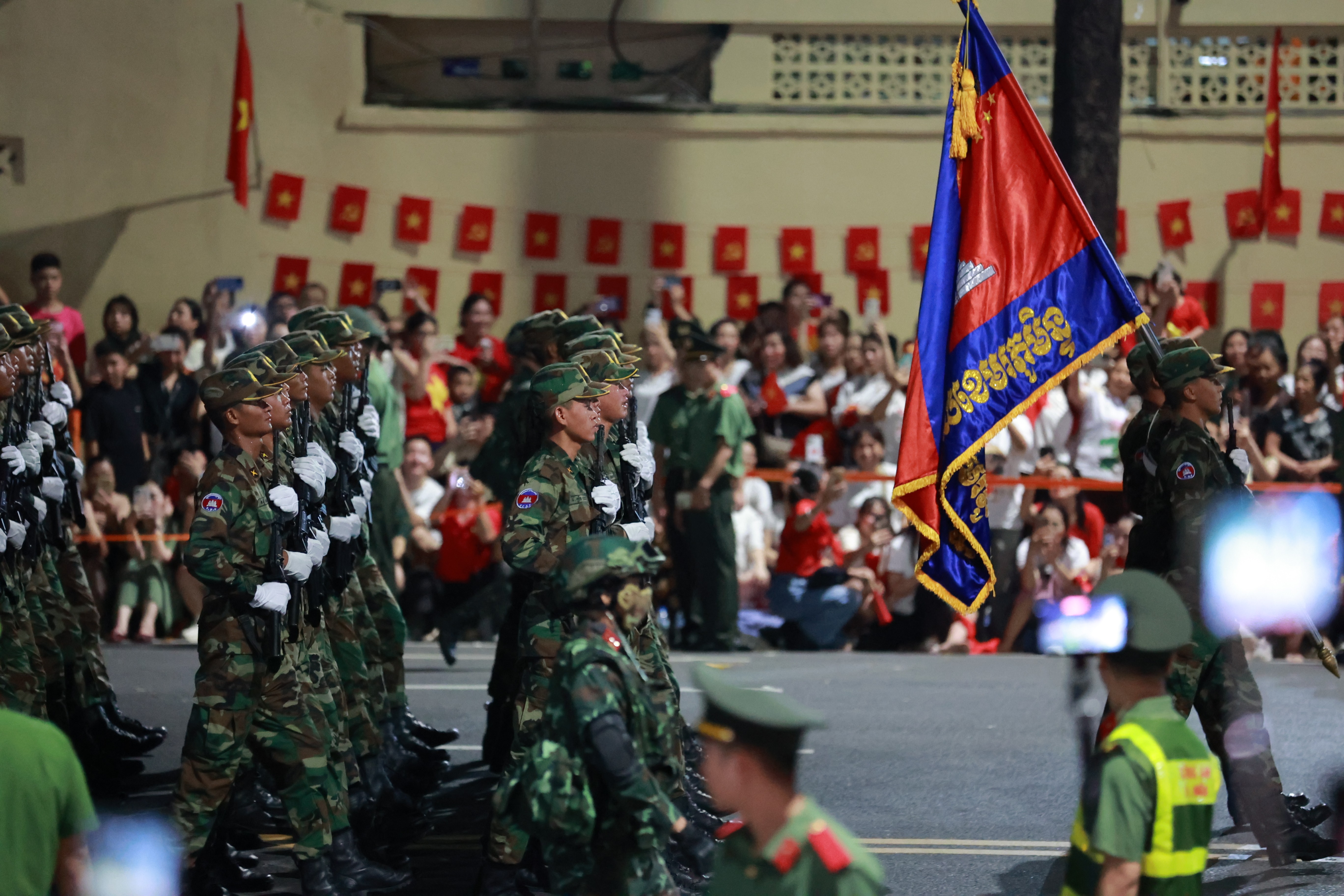 các nước tham gia hợp luyện diễu binh: hợp luyện lần 1 phục vụ kỷ niệm 80 năm Cách mạng Tháng Tám và Quốc khánh 2/9