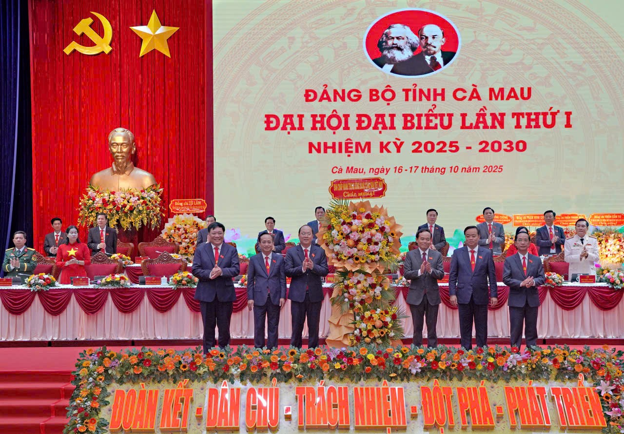 Cà Mau bước vào kỷ nguyên mới: Đại hội lần thứ I khẳng định tầm nhìn phát triển xanh, hiện đại, bền vững