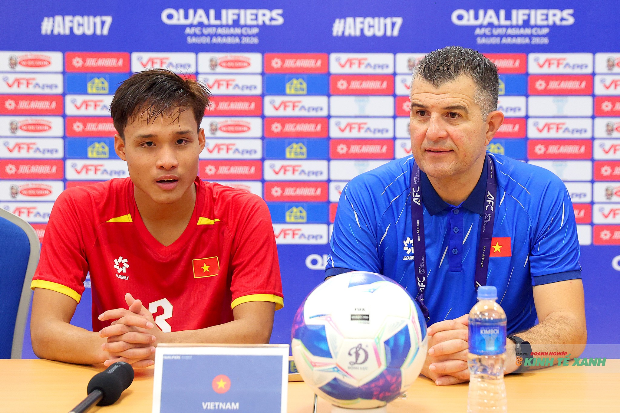Hậu vệ Mạnh Cường - cầu thủ ghi bàn mở tỉ số trận thắng 4-0 trước U17 Malaysia