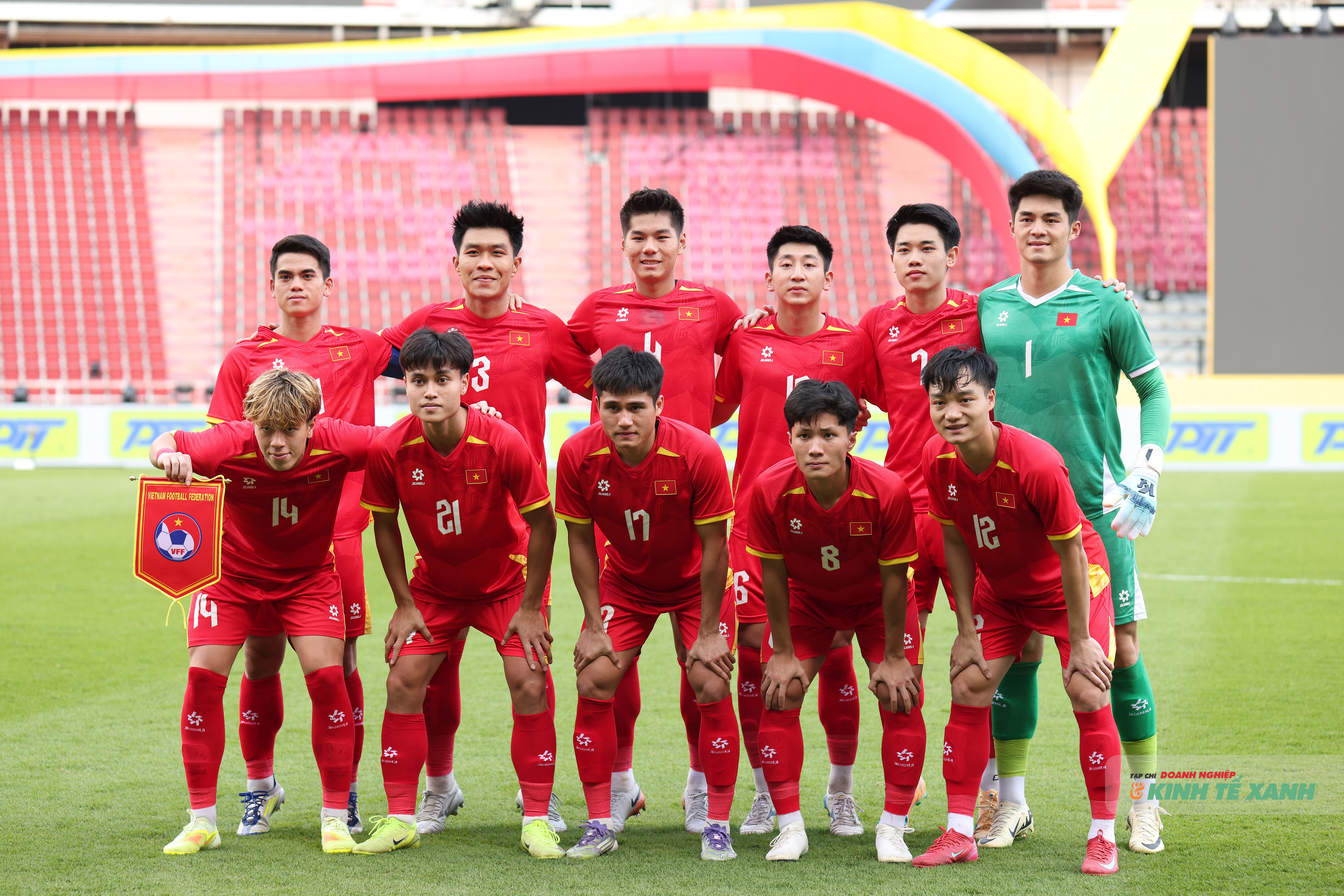 U22 Việt Nam ra sân với khí thế và quyết tâm cao.