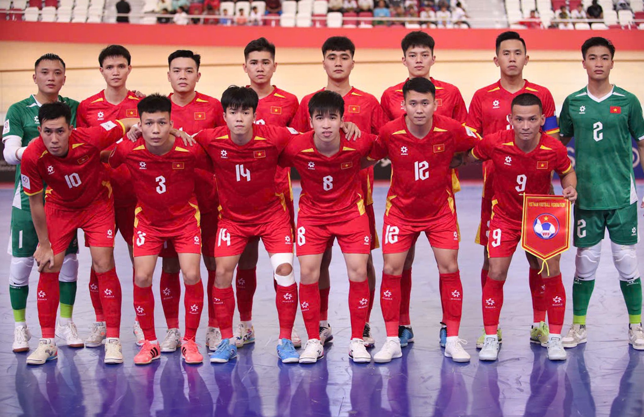 Đội hình xuất phát của Futsal Việt Nam trận ra quân gặp đội tuyển futsal Kuwait