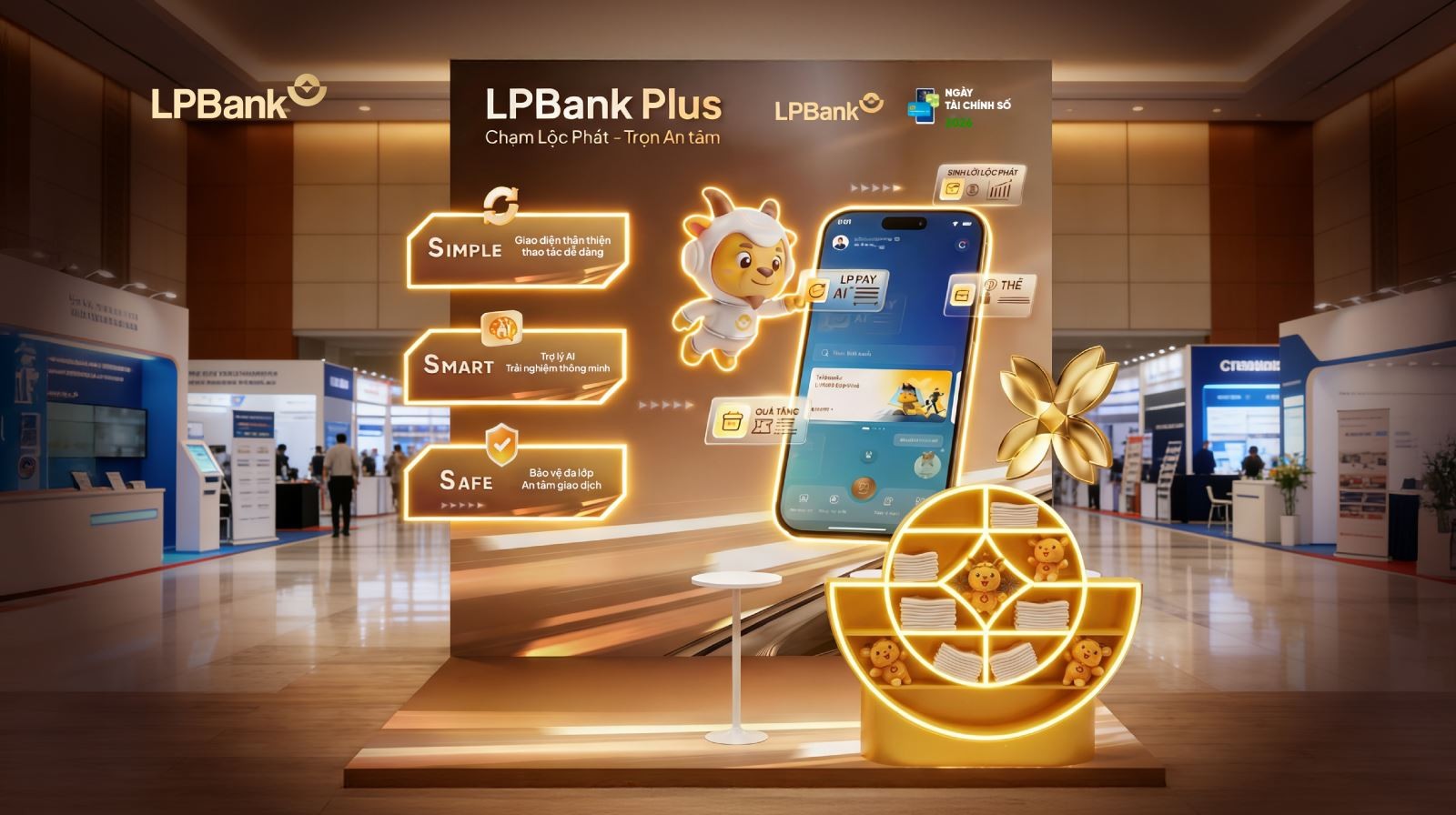 Phối cảnh gian hàng của LPBank tại Lễ hội Lc888.com link không chặn số – Ting Ting Day.
