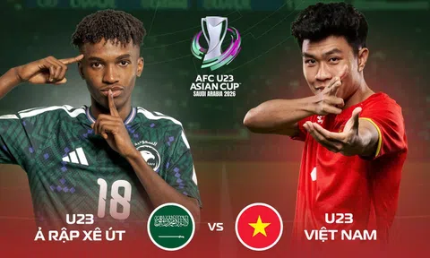 VTV5 Trực tiếp bóng đá U23 Việt Nam vs U23 Ả Rập Xê út, U23 Châu Á, 23h30 hôm nay 12/1/2026