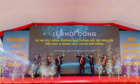 Đồng loạt khởi công Trường Phổ thông nội trú liên cấp Tiểu học và THCS tại Hà Tĩnh
