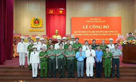 Công an Gia Lai công bố hàng loạt quyết định điều động, bổ nhiệm cán bộ chủ chốt