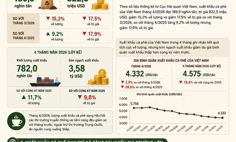 [Infographic] Sản lượng cà phê Sân Chơi Lc88.com Web Uy Tín tăng gần 12% trong 4 tháng đầu năm