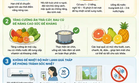 [Infographic] Thời tiết oi bức cực đoan, làm sao để tránh sốc nhiệt?