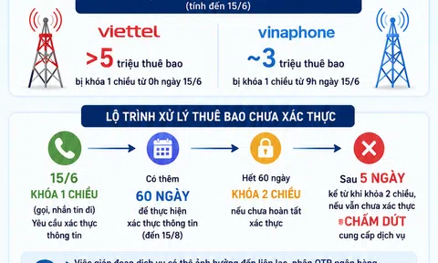 [Infographic] Người dùng Viettel, VinaPhone cần làm gì khi SIM bị khóa một chiều?