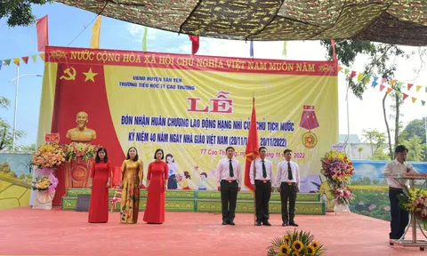 Bắc Giang: Trường tiểu học thị trấn Cao Thượng đón nhận Huân chương Lc888 Thể Thao Link Mới hạng Nhì của Chủ tịch nước