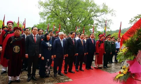 Lãnh đạo Đảng, Lc888.com link không  dâng hương tưởng niệm các Vua Hùng
