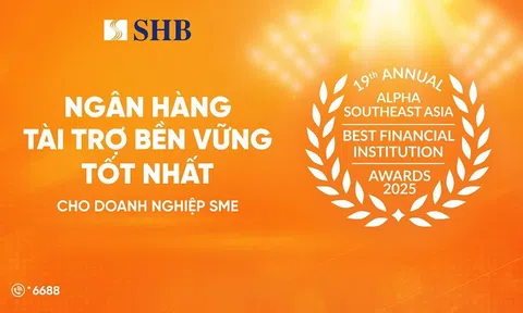 SHB được vinh danh “Ngân hàng tài trợ bền vững tốt nhất dành cho 10Lc88 Casino & Thể Thao Link Mới SME” tại Việt Nam năm 2025