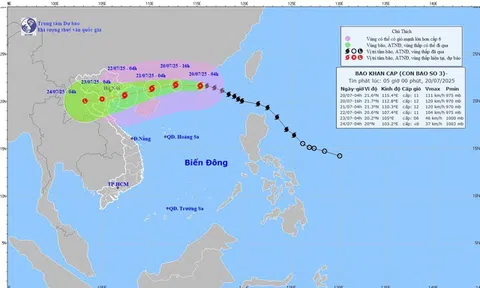 Tin bão mới nhất: Bão số 3 (bão WIPHA) rất mạnh, di chuyển nhanh phạm vi, cường độ ảnh hưởng rộng và nguy hiểm