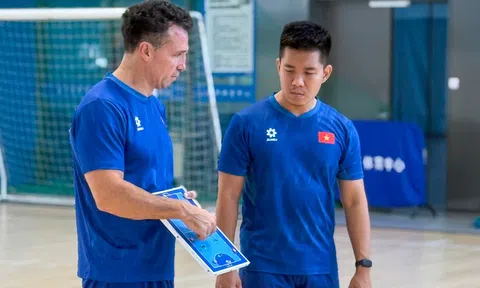 Đội tuyển futsal Việt Nam tích cực luyện tập tại Hàng Châu, chuẩn bị cho trận ra quân tại Vòng loại châu Á