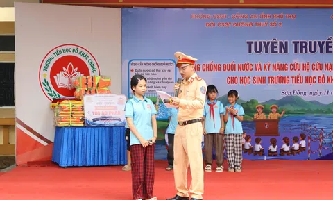 CSGT tỉnh Phú Thọ lan tỏa kỹ năng sống an toàn cho trẻ em vùng nông thôn