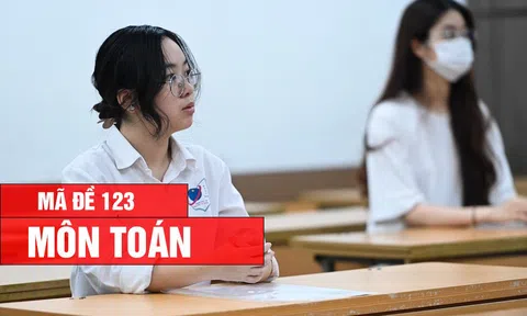 Đáp án, Đề thi môn Toán - mã đề 123 kỳ thi tốt nghiệp THPT 2026 nhanh, chính xác