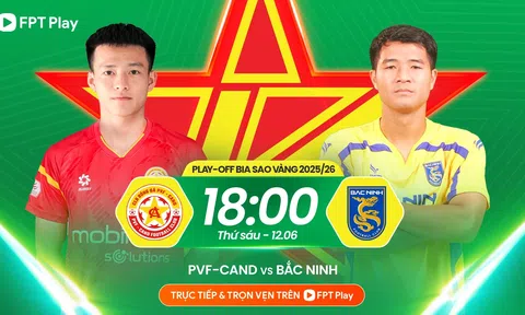 Trực tiếp bóng đá PVF-CAND vs Bắc Ninh 18h00 hôm nay 12/6/2026