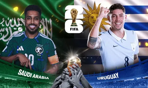 VTV3, VTV6 Trực tiếp bóng đá Ả Rập Xê Út vs Uruguay, World Cup 2026 05h00 ngày 16/06