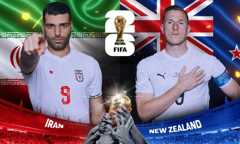 VTV3, VTV6 Trực tiếp bóng đá Iran vs New Zealand, World Cup 2026 08h00 ngày 16/06