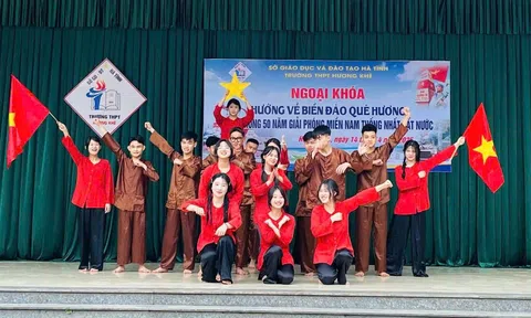 Các trường học ở Hà Tĩnh sôi nổi các hoạt động chào mừng Kỷ niệm 50 năm thống nhất đất nước
