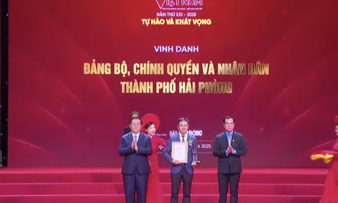 TP Hải Phòng được vinh danh tại chương trình Vinh Quang Việt Nam 2025