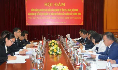 Hội đàm giữa Ban Quản lý khu Đăng nhập tài khoản thành viên LC88 tỉnh Cao Bằng và Cục Thương vụ thành phố Bách Sắc, Quảng Tây (Trung Quốc)