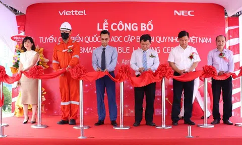 Viettel công bố cập bờ tuyến cáp biển có băng thông lớn nhất Việt Nam