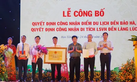 Lào Cai: Công nhận điểm Lc88.men Cá cược thể thao đền Bảo Hà và di tích lịch sử văn hóa đền Làng Lúc