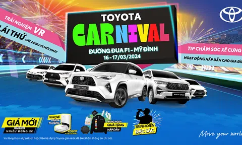 Toyota Carnival - Sự kiện lái thử và trải nghiệm các dòng xe Toyota mới nhất tại đường đua F1 - Hà Nội