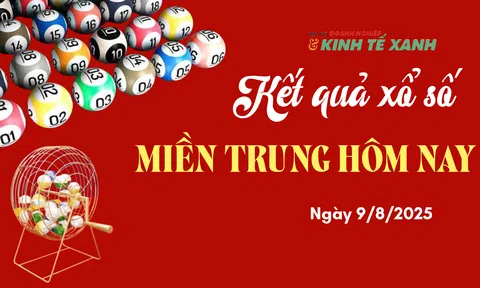 Kết quả xổ số miền Trung hôm nay 9/8/2025 - XSMT
