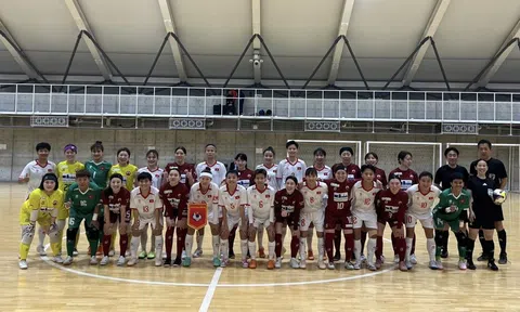 Đội tuyển futsal nữ Việt Nam thắng trận giao hữu đầu tiên trong chuyến tập huấn tại Nhật Bản