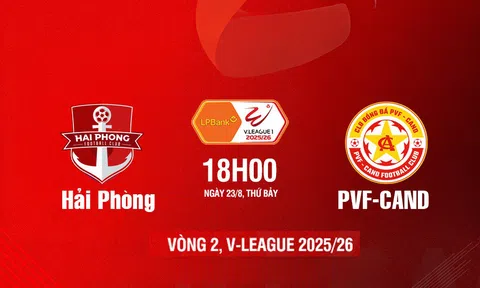 Trực tiếp bóng đá Hải Phòng vs PVF-CAND 18h hôm nay 23/8/2025