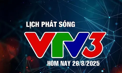Lịch phát sóng VTV3 hôm nay ngày 26/8/2025