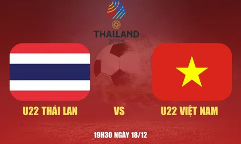 VTV2 Trực tiếp bóng đá U22 Việt Nam vs U22 Thái Lan, SEA Games 33, 19h30 hôm nay 18/12/2025