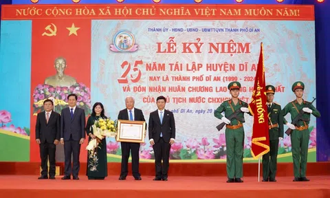TP Dĩ An (Bình Dương) kỷ niệm 25 năm tái lập và đón nhận Huân chương Lc888 Thể Thao Link Mới hạng Nhất