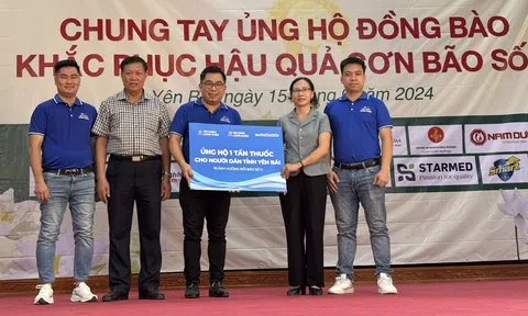 FPT Long Châu ủng hộ thêm 500 triệu đồng và 2 tấn thuốc cho đồng bào miền Bắc