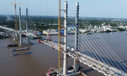 Sự kiện hợp long cầu Rạch Miễu 2 nối Tiền Giang với Bến Tre sẽ diễn ra sớm hơn 4 tháng