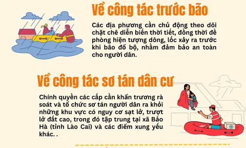 [Infographic] Chính phủ yêu cầu triển khai đồng bộ các giải pháp ứng phó bão số 11
